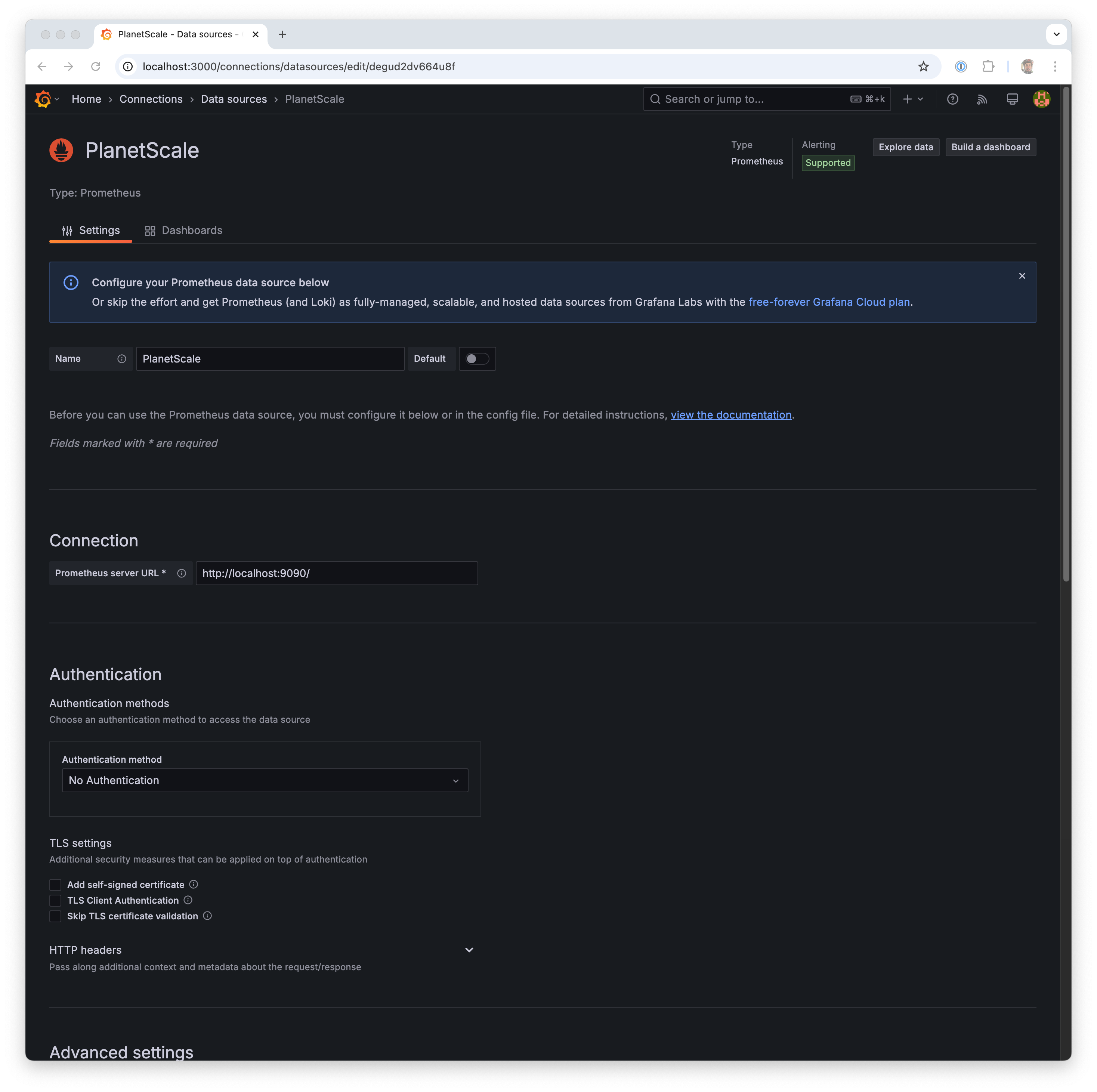 Grafana Prometheus Configuration