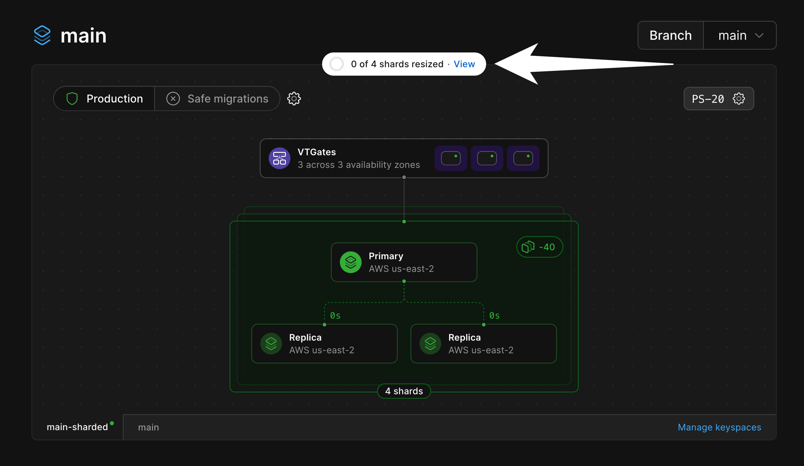 Architecture diagram with resize indicator