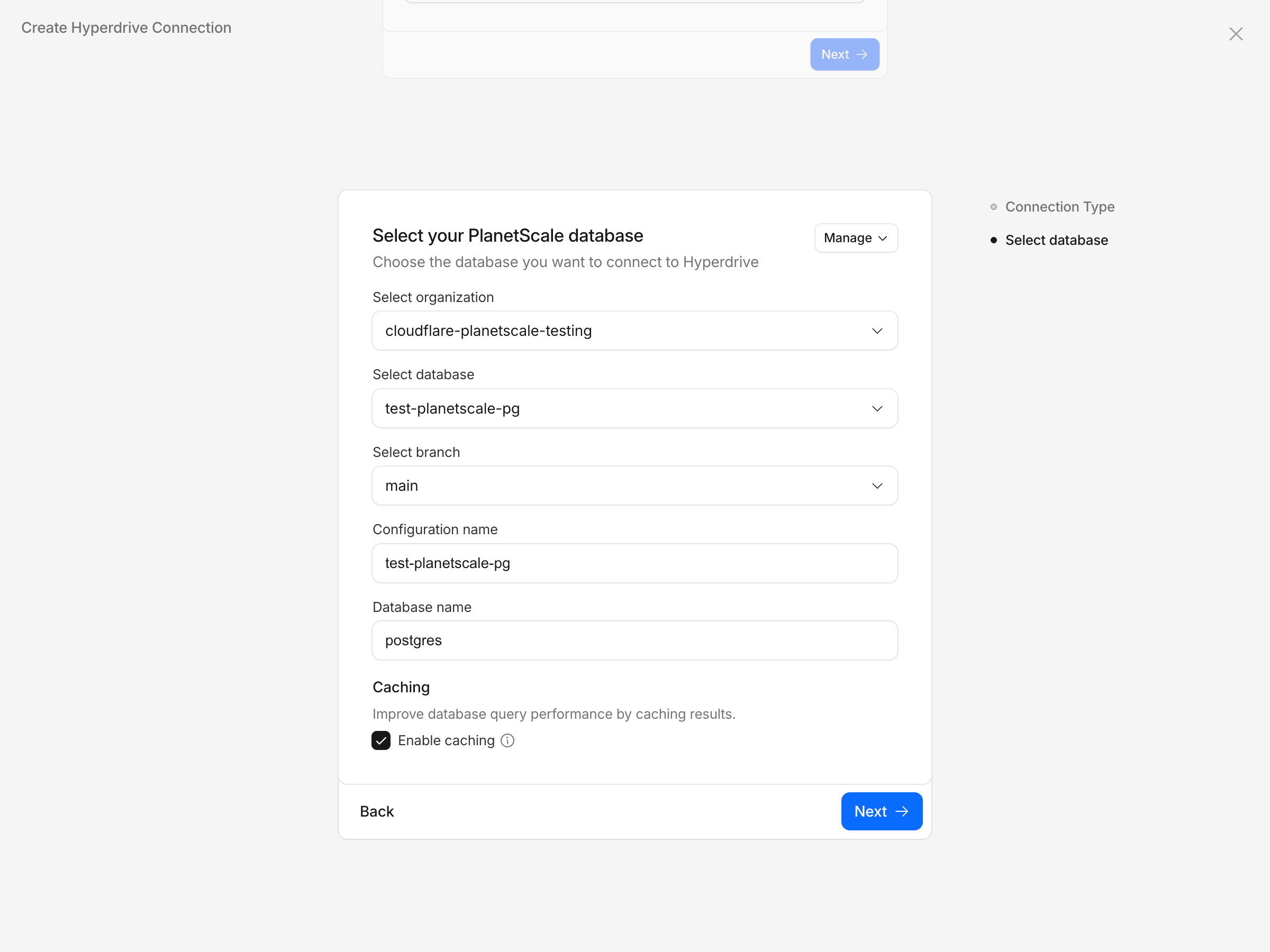 PlanetScale Cloudflare integration wizard - step 6