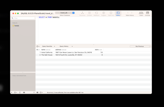 Connect a MySQL GUI to PlanetScale - PlanetScale