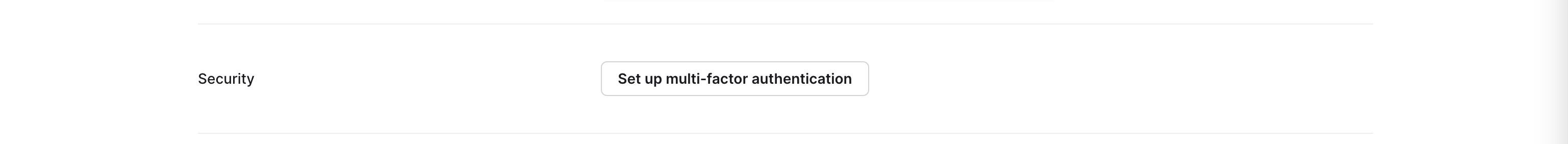 Click the "Setup MFA" button priority
