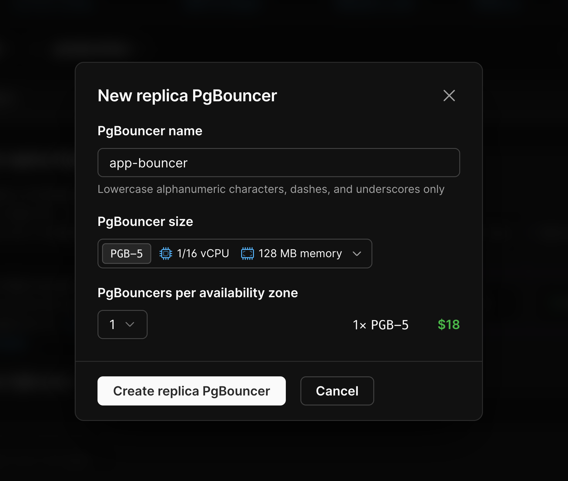 Create a PgBouncer
