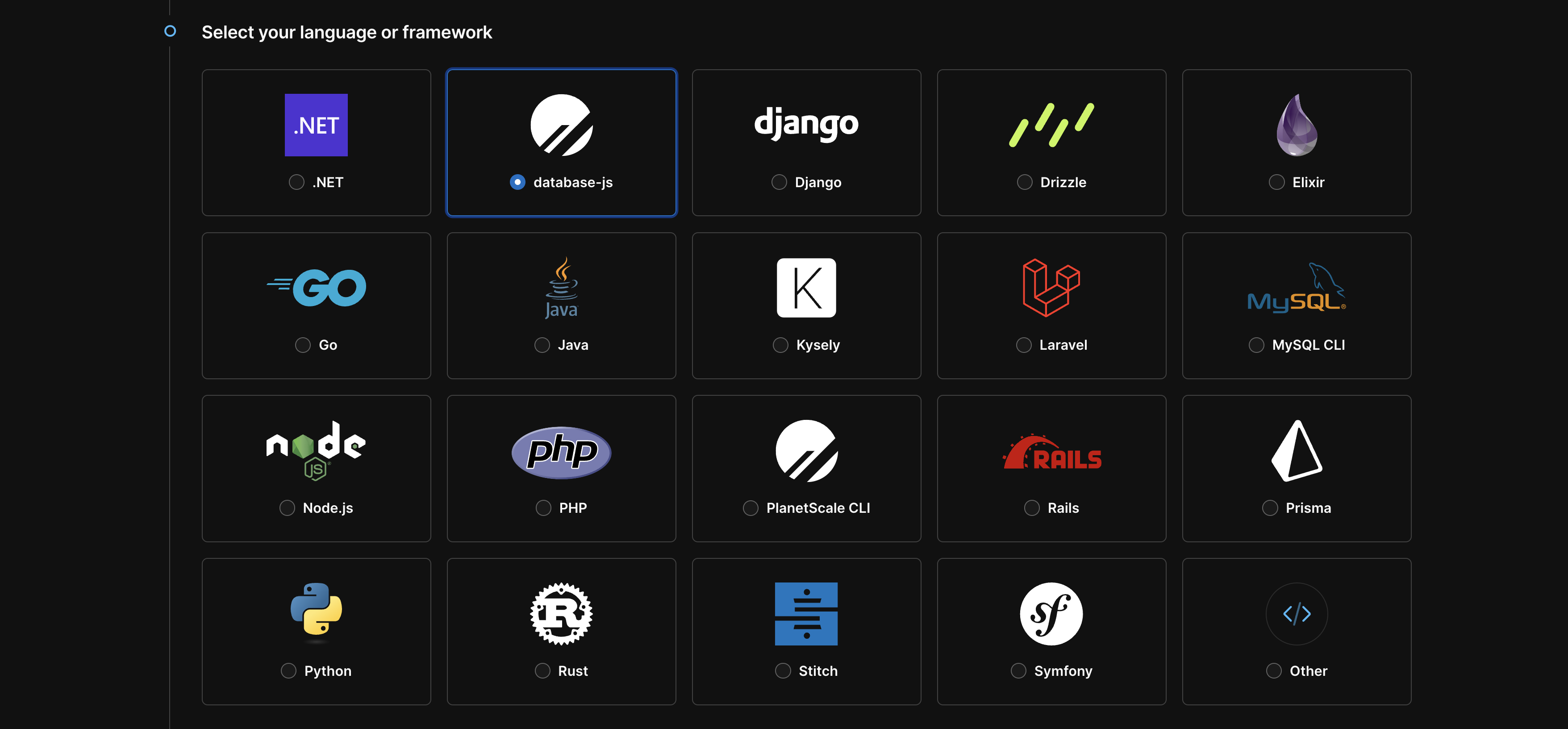 Database-js selection priority