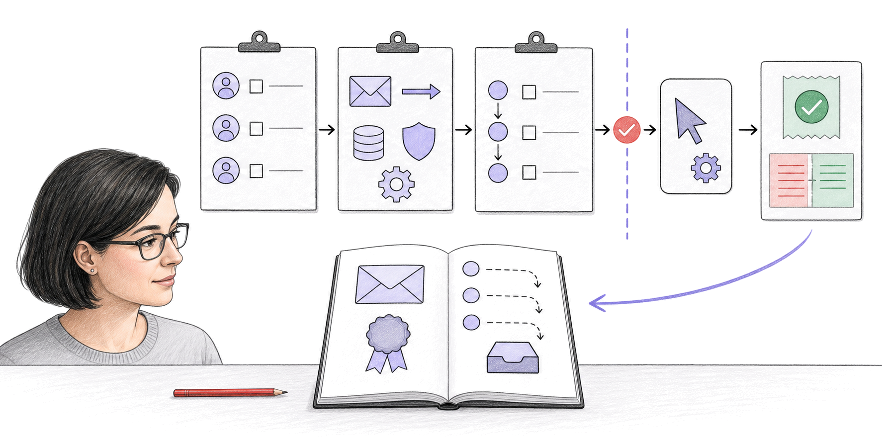 A human reviews requirements, webhook design, and implementation tasks before an abstract coding-agent process runs and returns source-diff and test evidence.