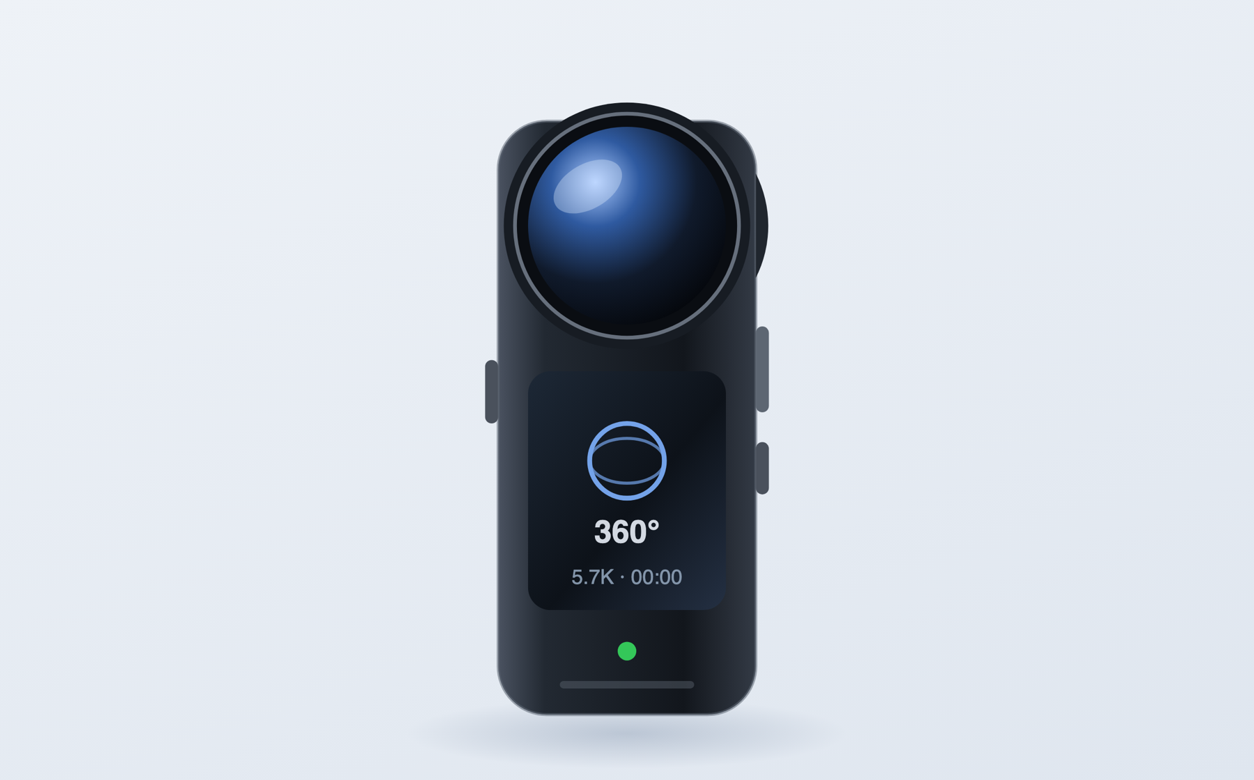 Illustration of a pocket-sized 360 degree camera