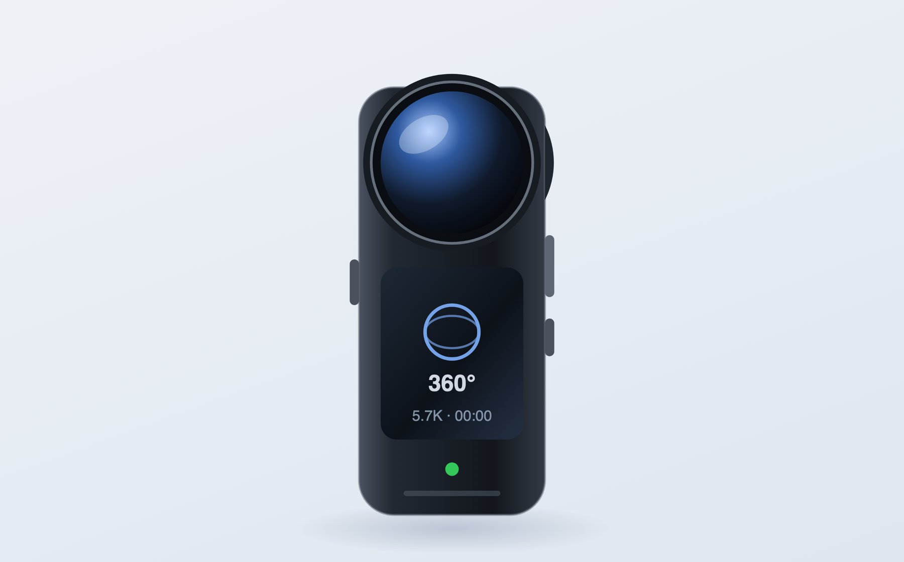 Illustration of a pocket-sized 360 degree camera