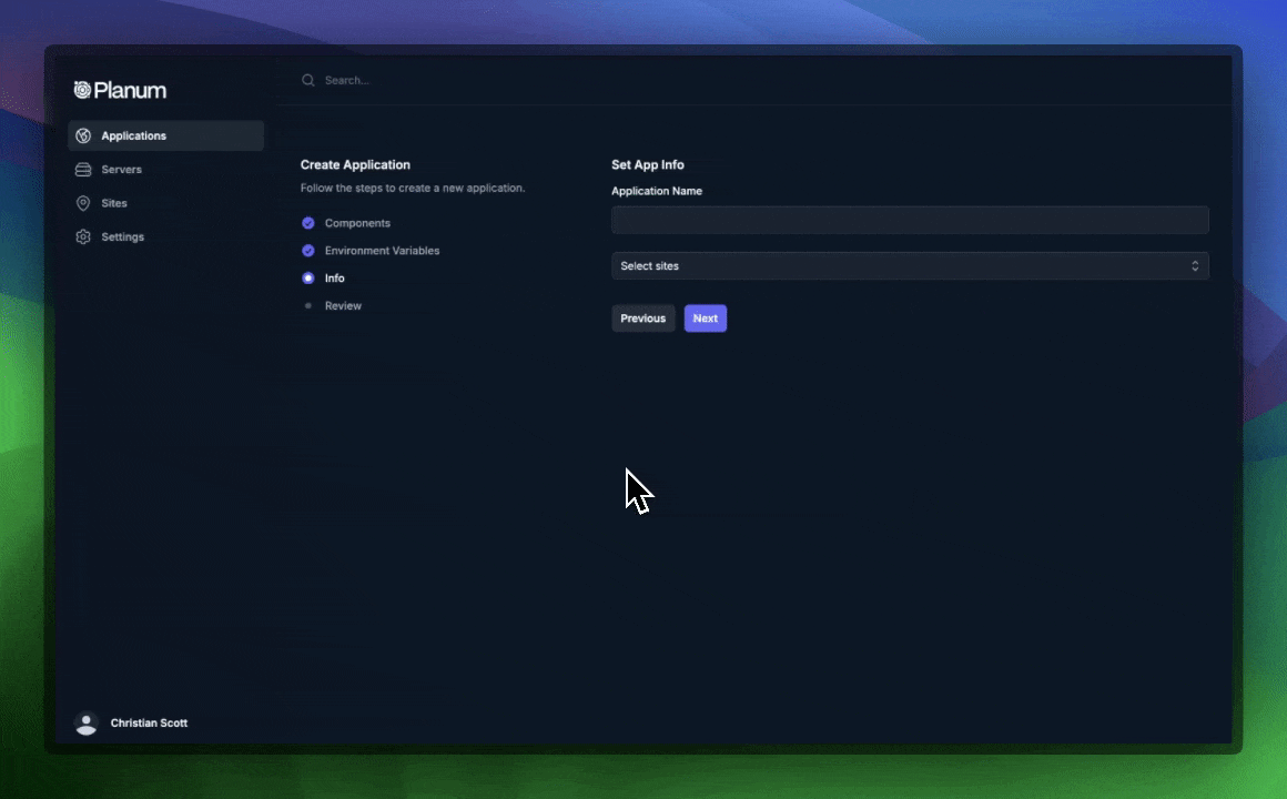 Configure Application Info