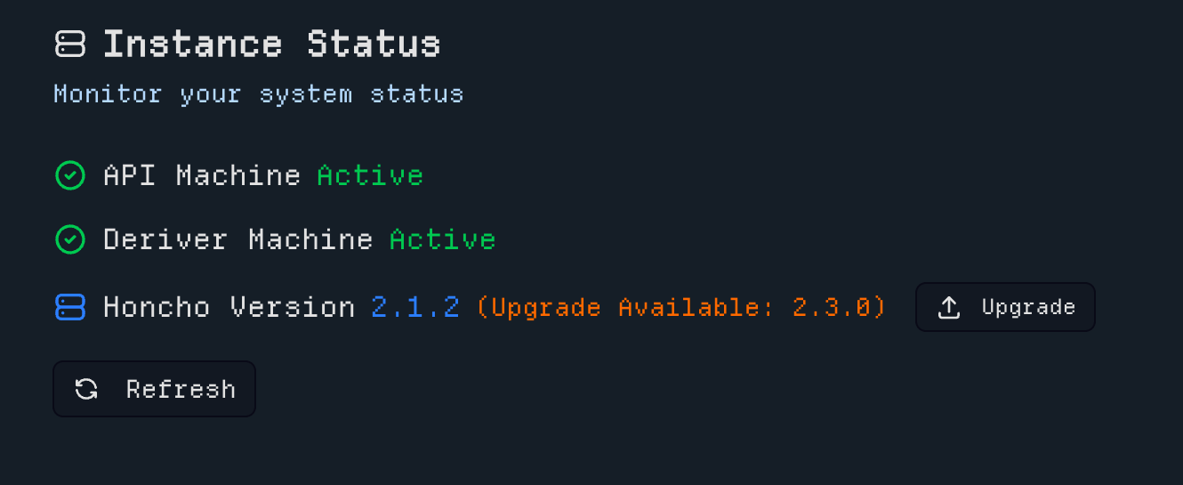 Upgrade Honcho
