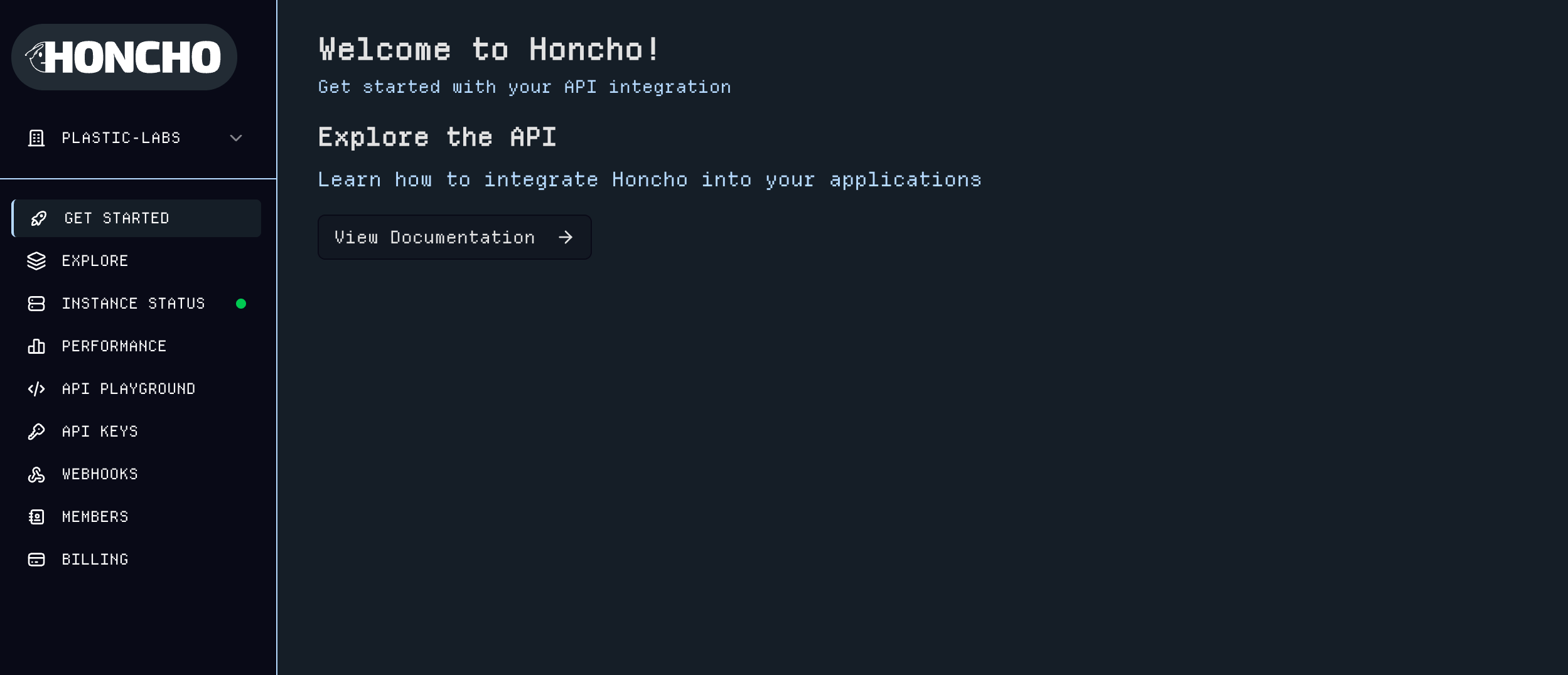 Honcho Dashboard Getting Started