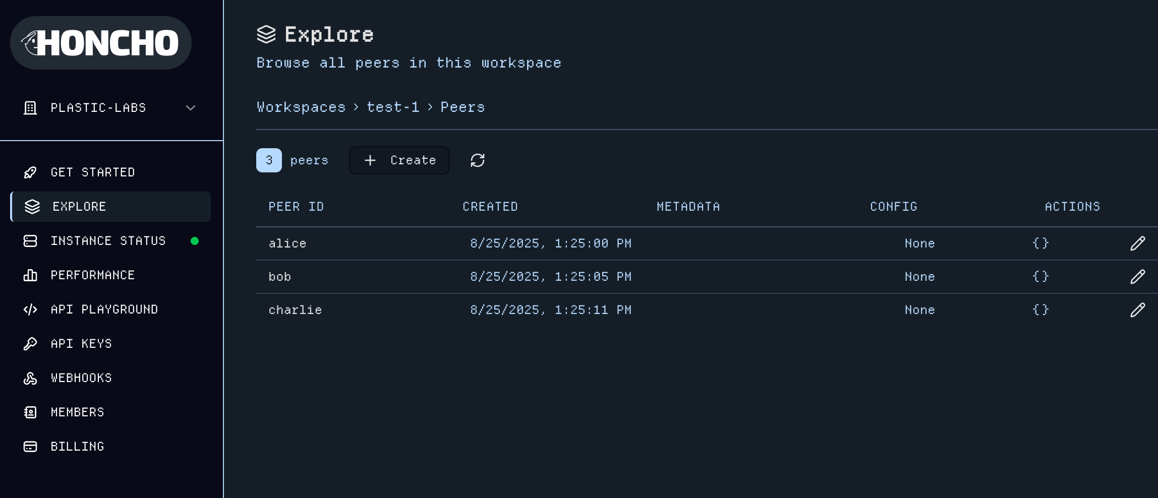 Peer Dashboard