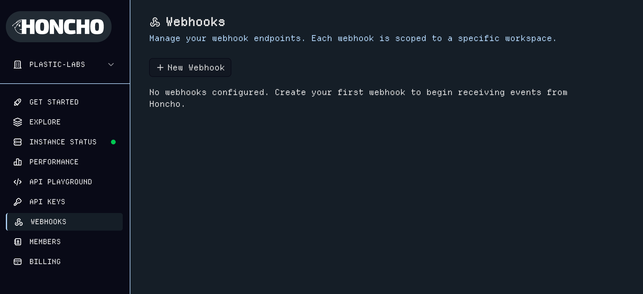 Webhooks Dashboard