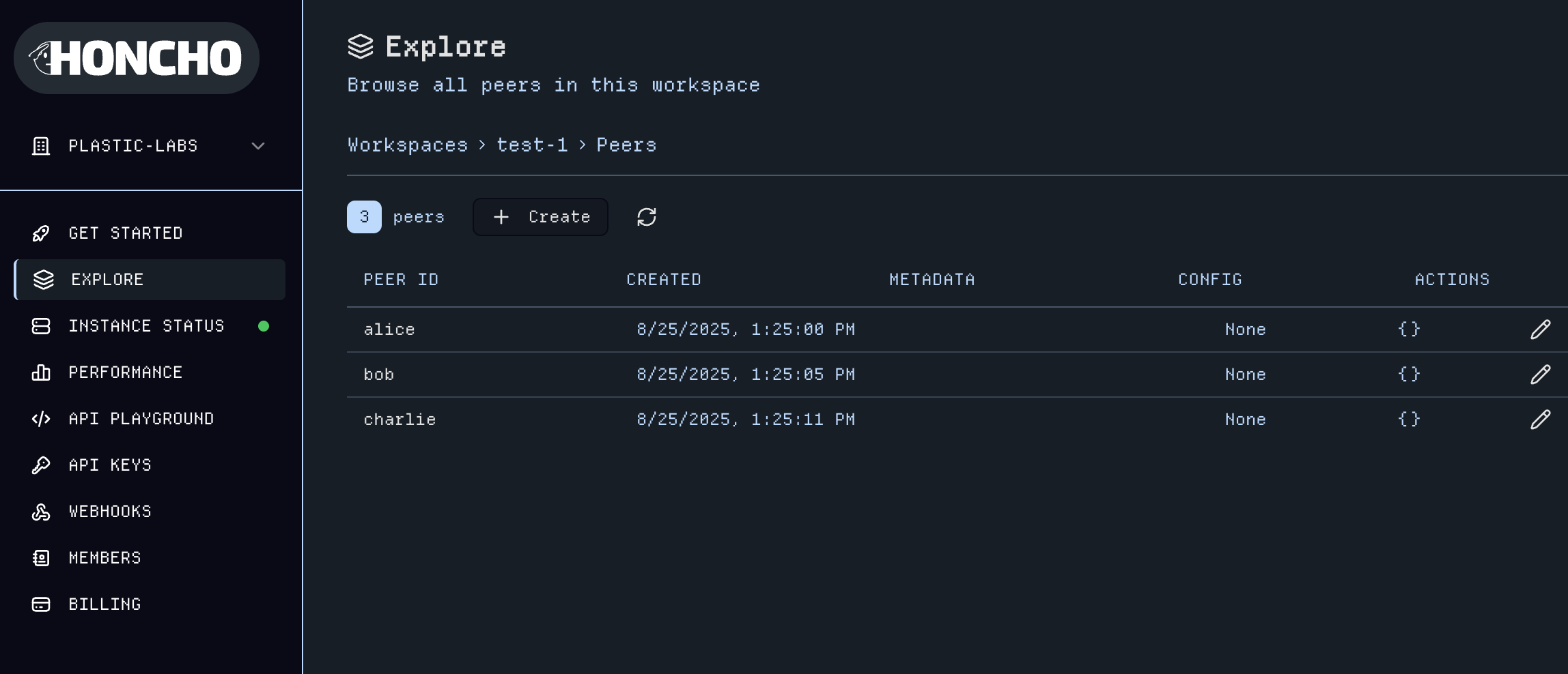 Peer Dashboard