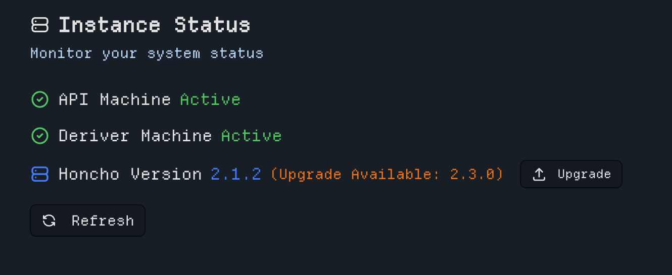 Upgrade Honcho