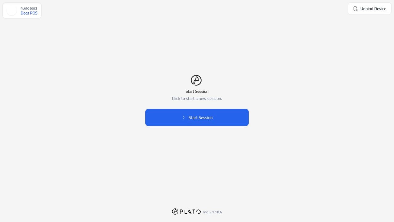POS start screen