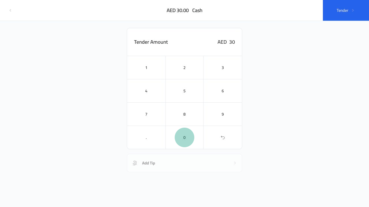 Cash keypad 0