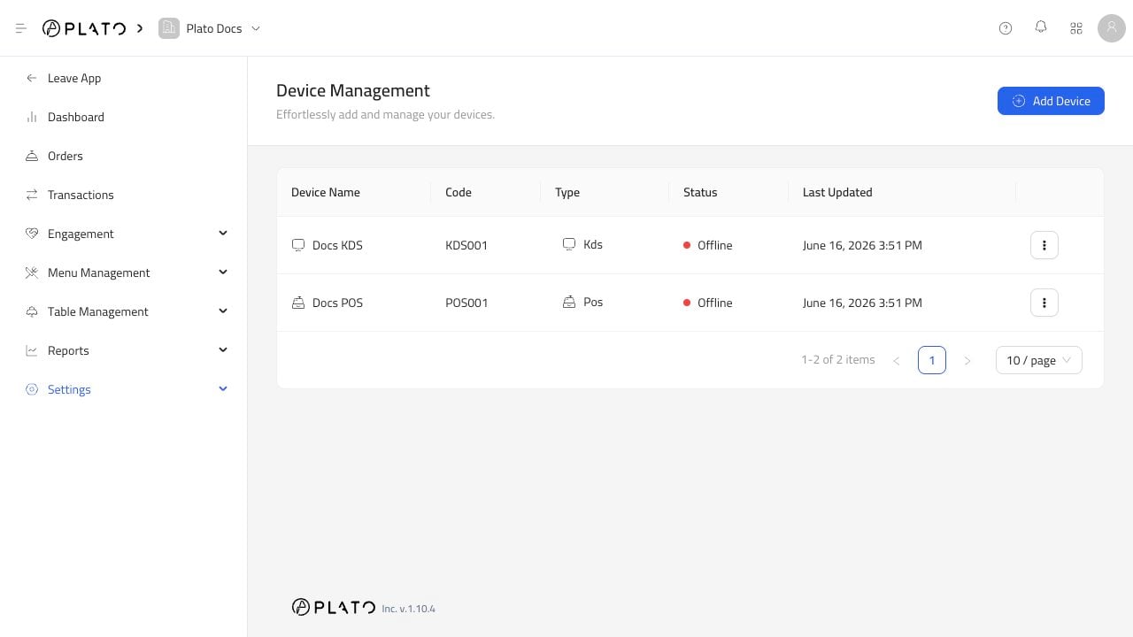 Device management for printers
