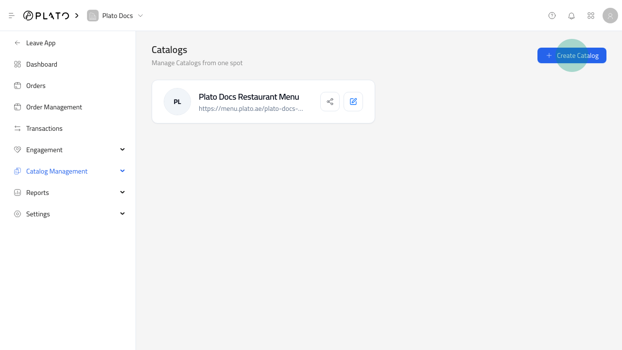 Create a catalog