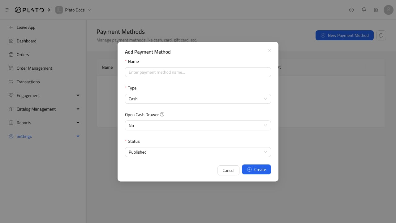 Payment method form