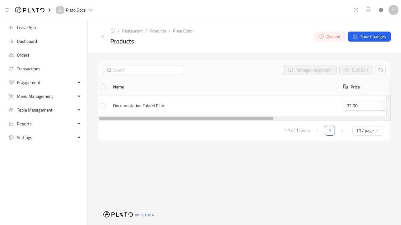 Price editor