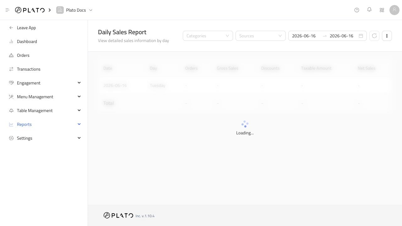 Daily sales report