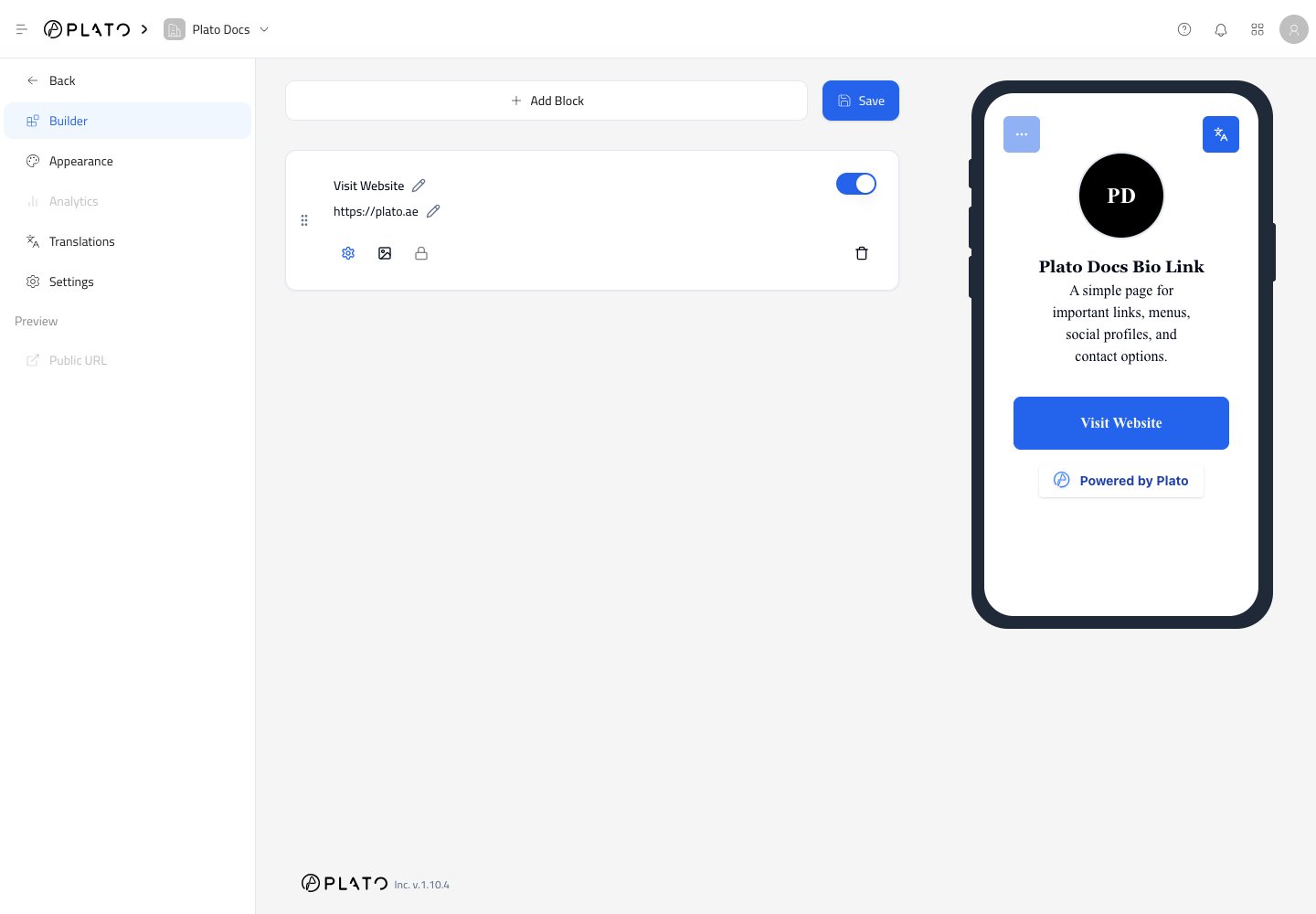 Bio Link builder