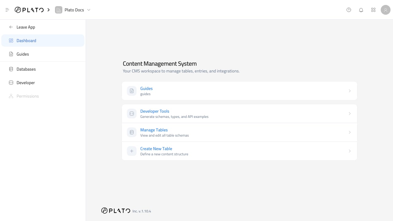 CMS dashboard