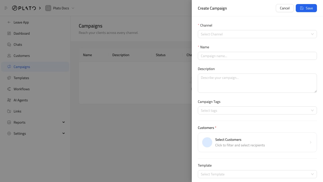 Campaign form lower section