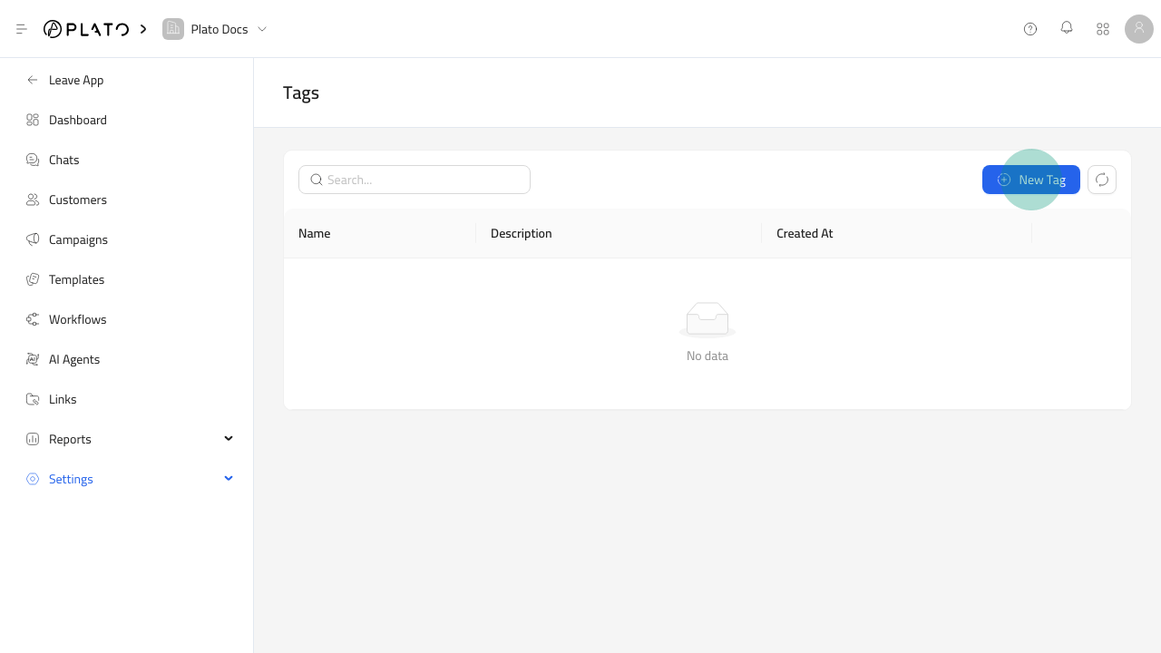 New Tag button