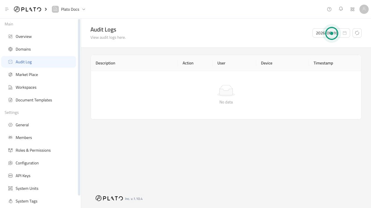 Audit Logs page