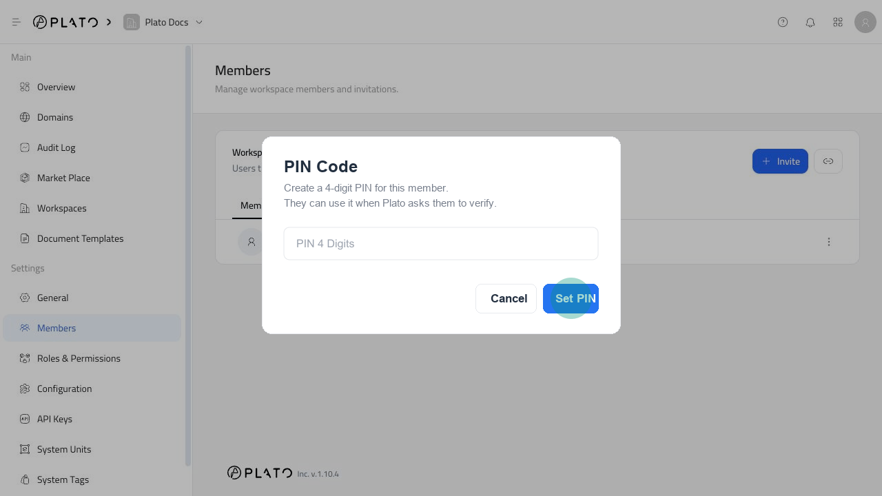 Save member PIN