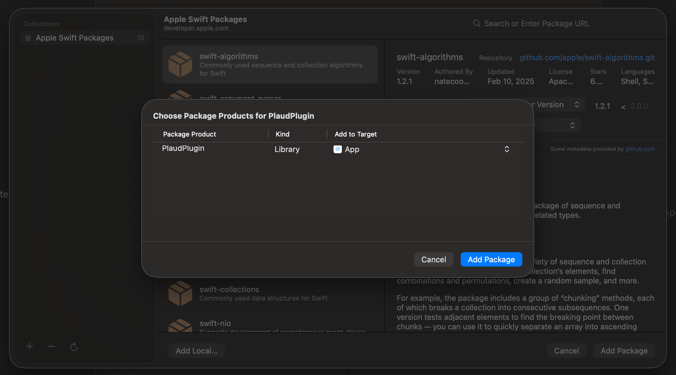add swift package