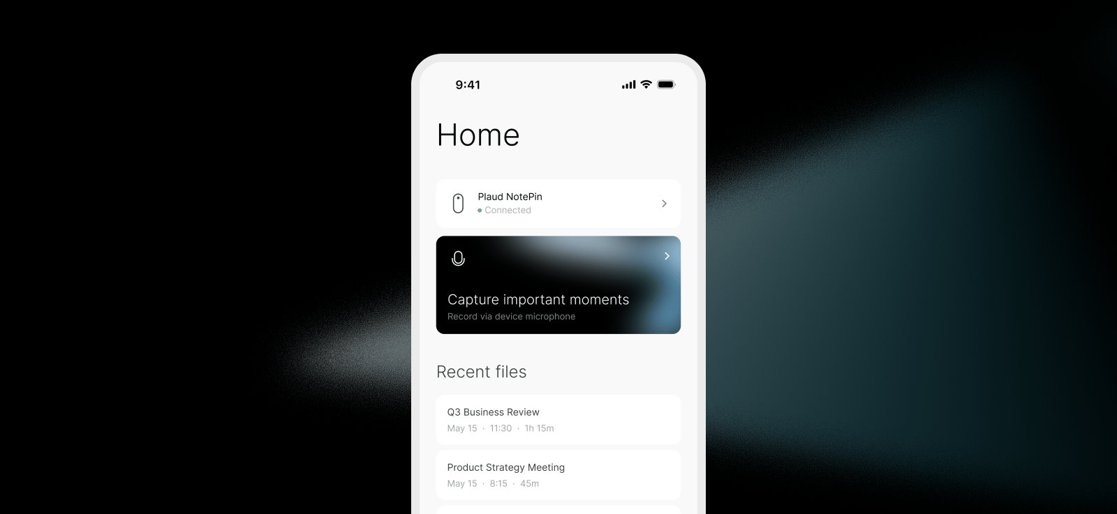 home screen