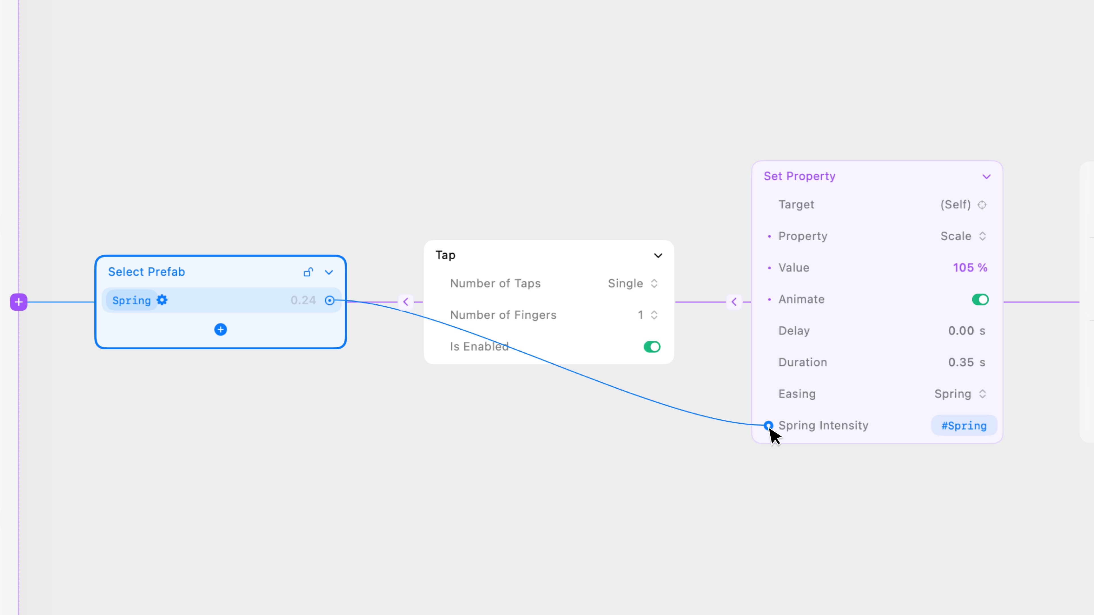 Connecting a Prefab Control