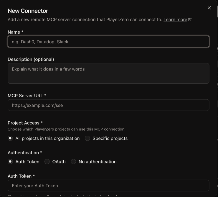 MCP connection detail page showing the Edit Details and Edit Authorization action buttons