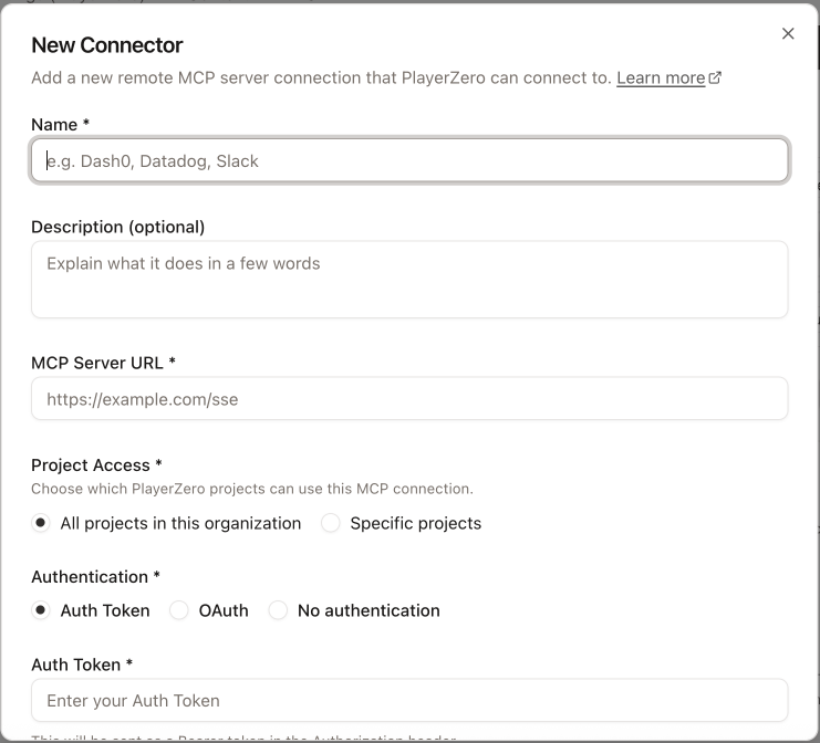 MCP connection detail page showing the Edit Details and Edit Authorization action buttons