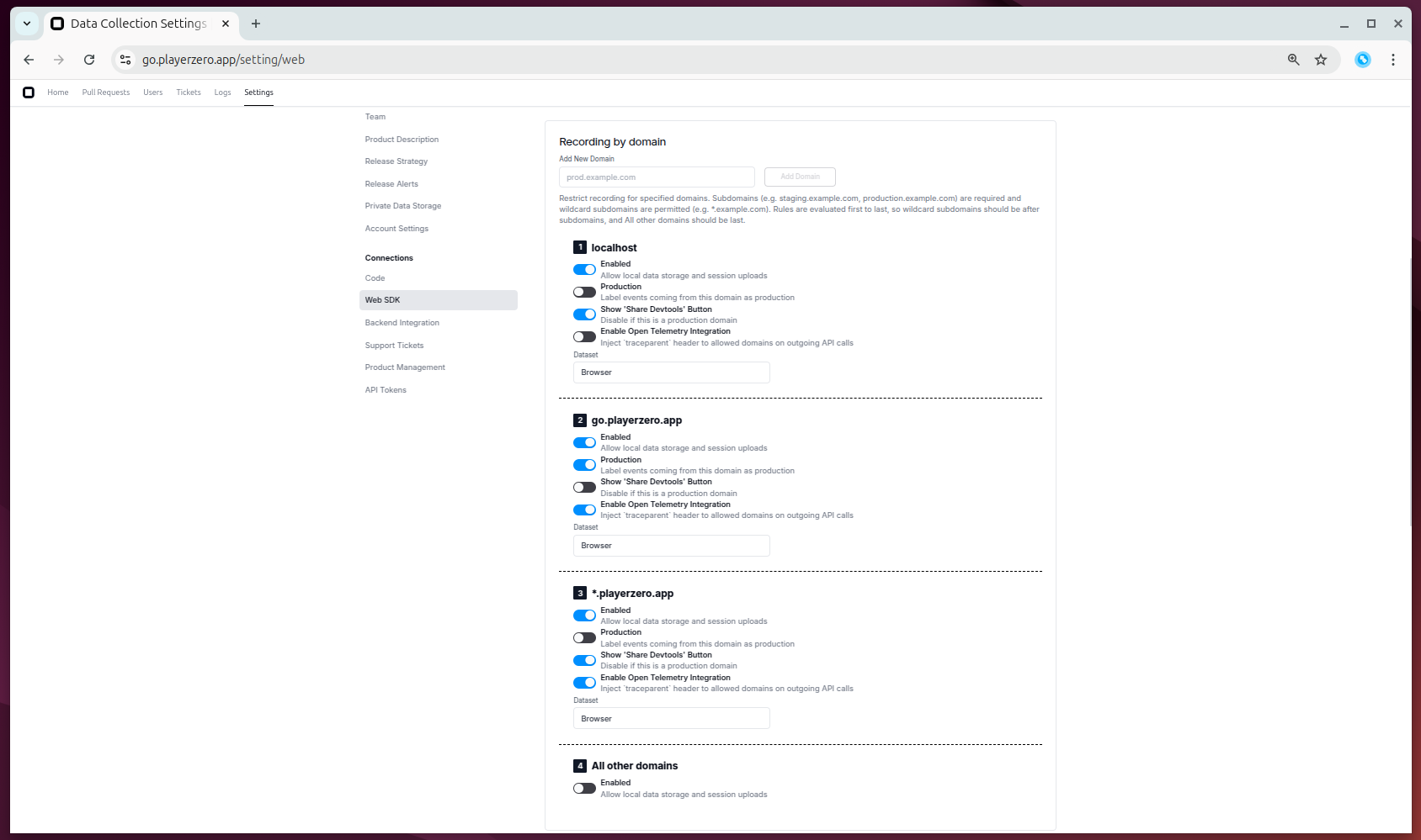Domain Config Example