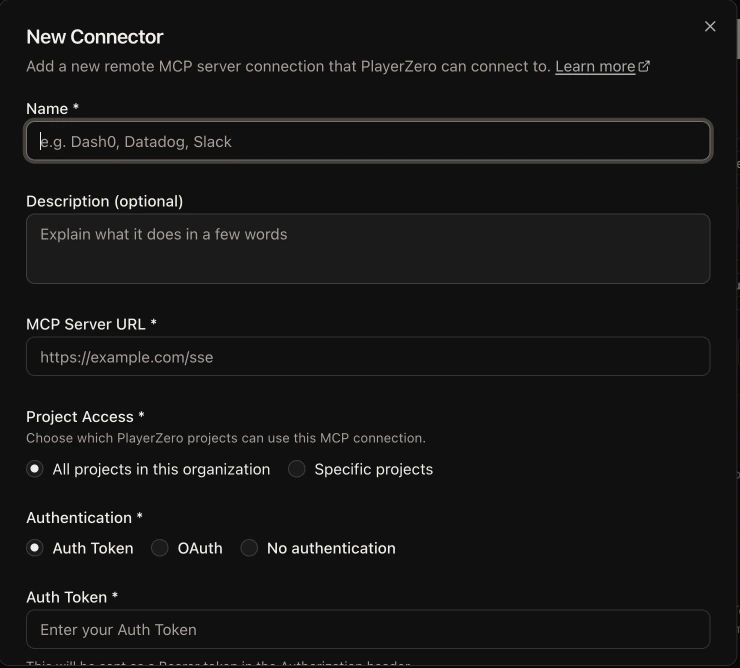 MCP connection detail page showing the Edit Details and Edit Authorization action buttons