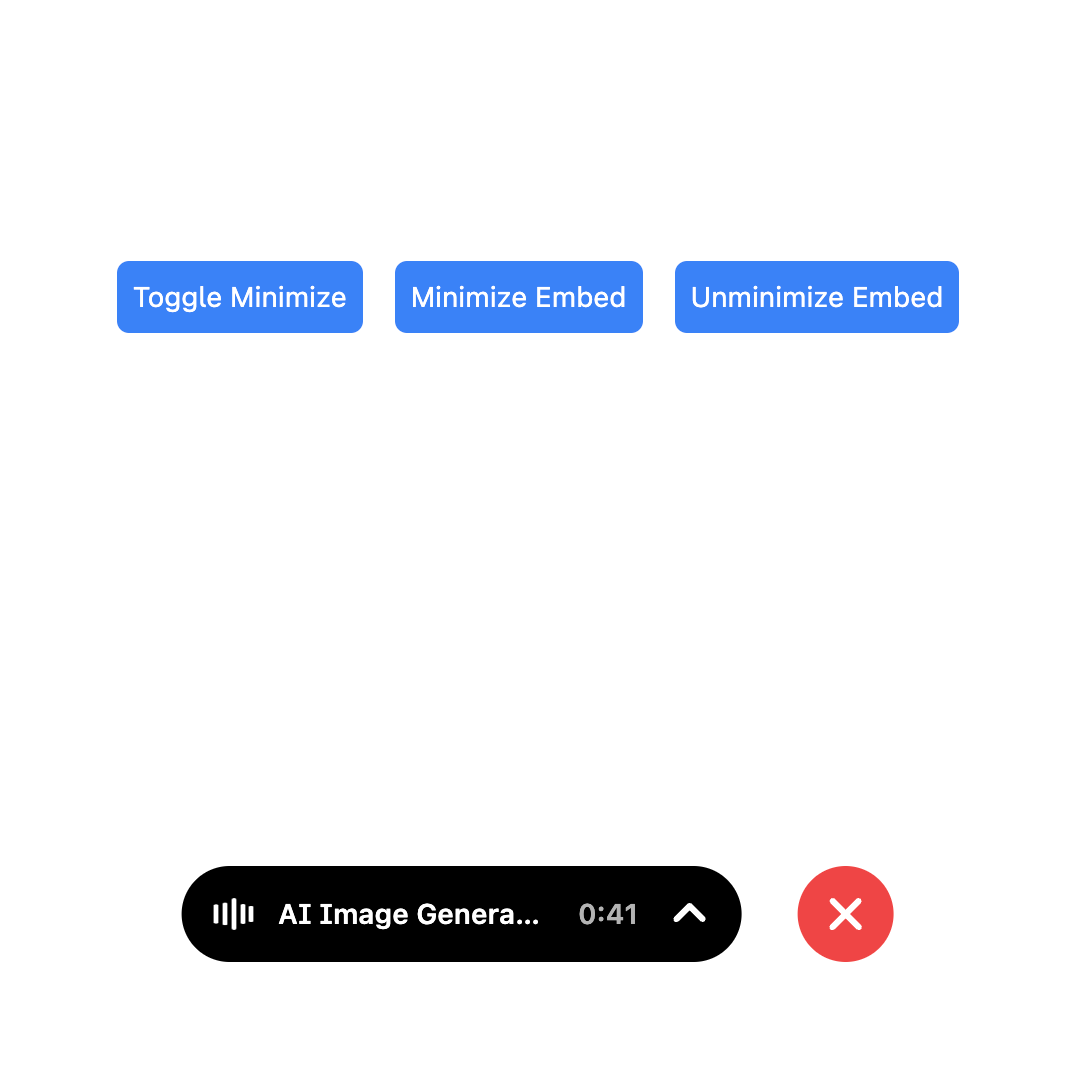 Minimize Web Embed Demo