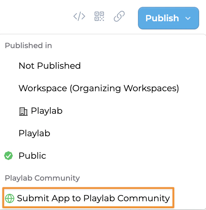 Submit app interface