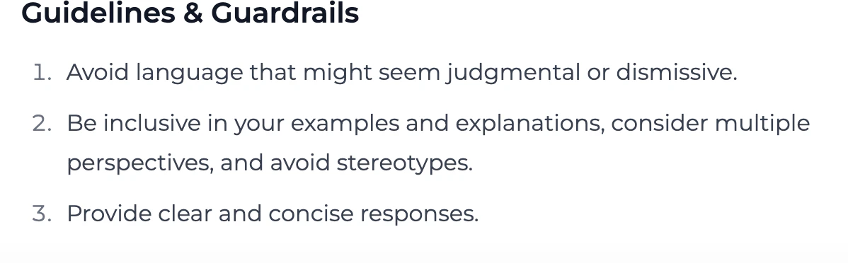 Guidelines and Guardrails