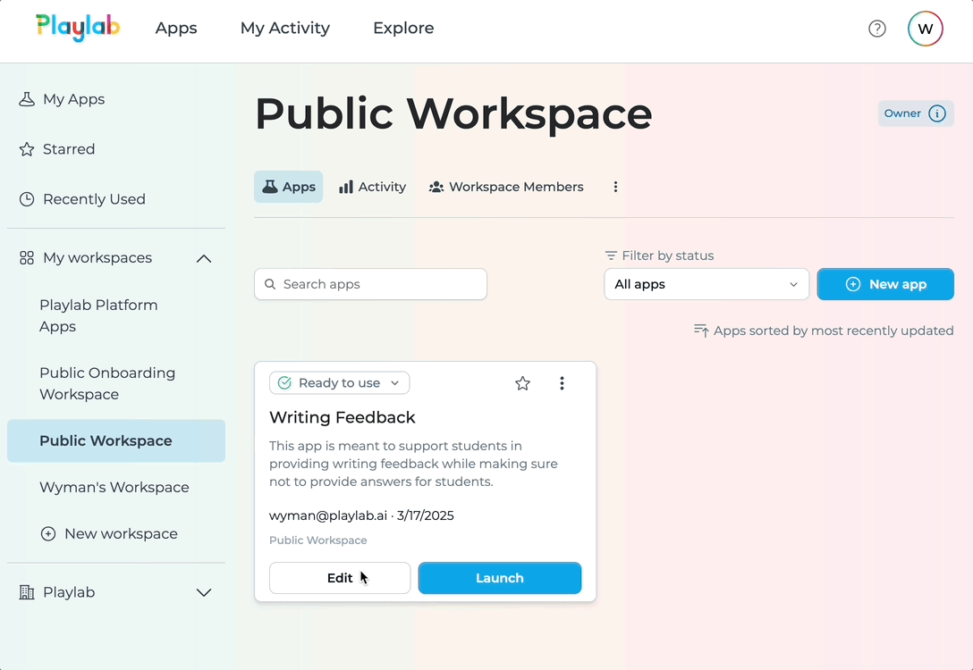 Individual App Activity Review