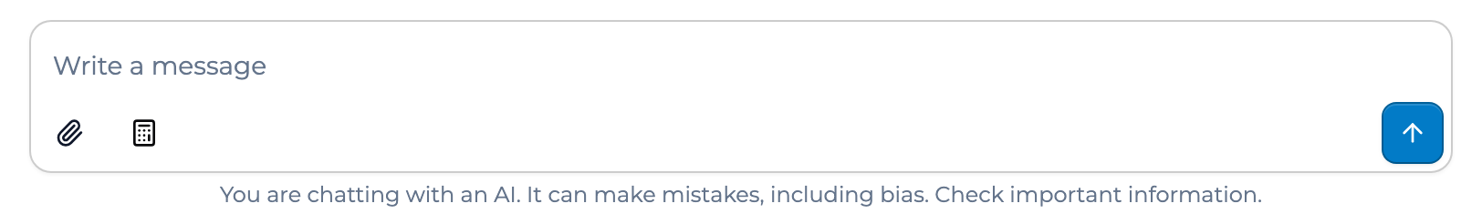 Insert equation (calculator) button in the chat input bar