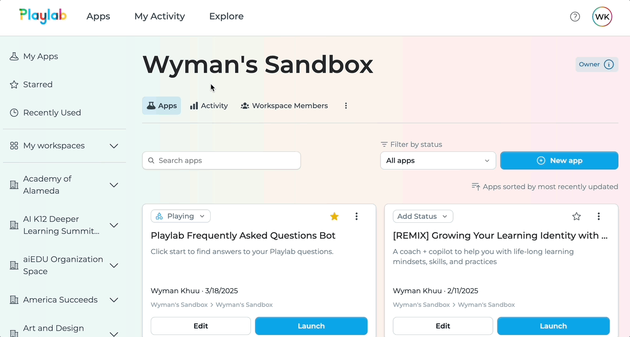 Workspace Activity Review