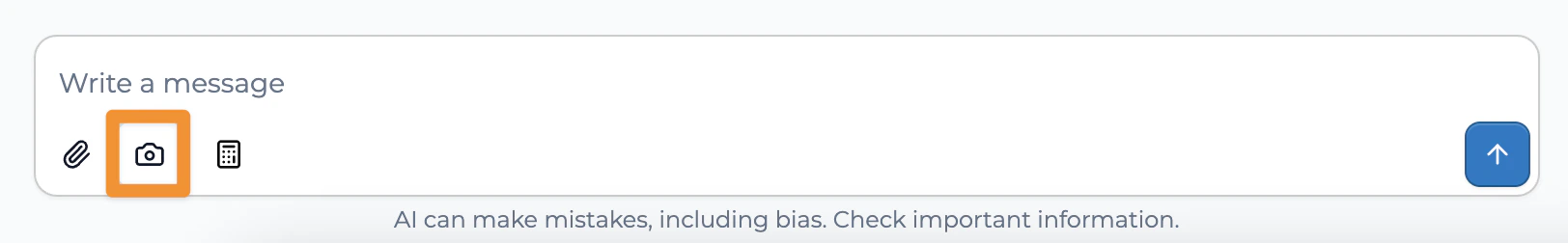 Camera button in chat input area