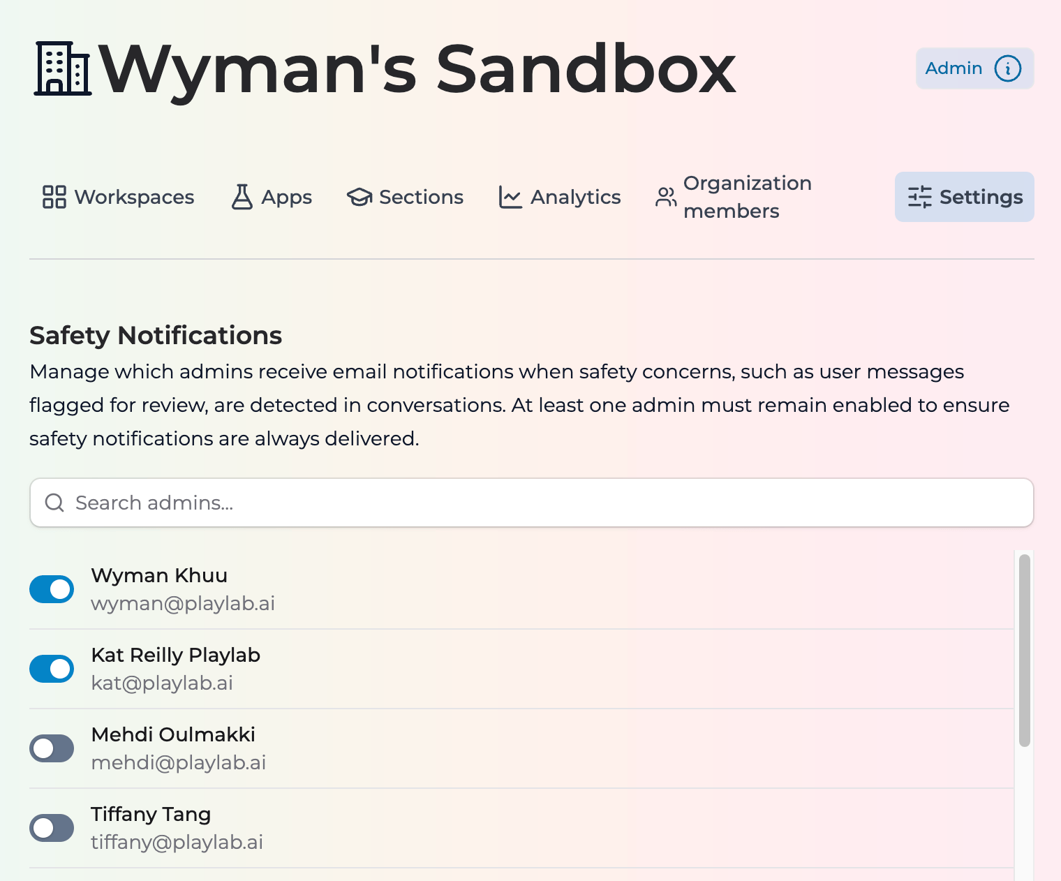 Safety Notifications onboarding modal