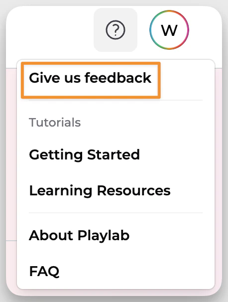 Accessing feedback form