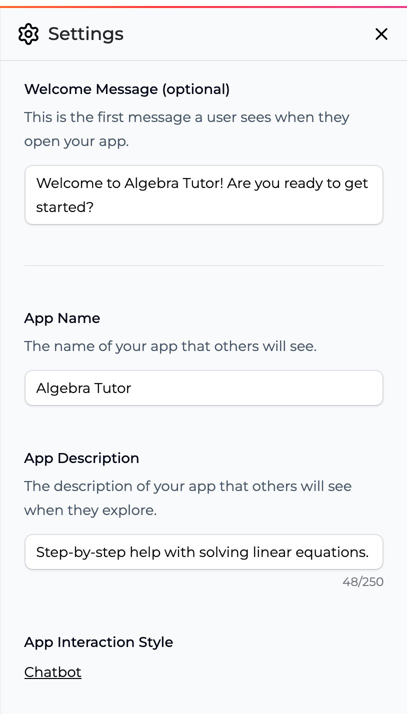 Welcome message settings