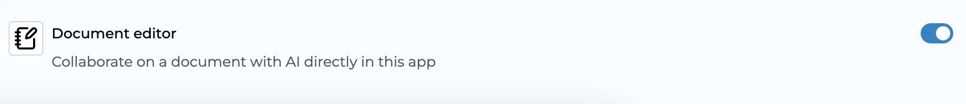 Toggle Doc Editor in the Tools panel