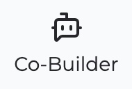 The Co-Builder button in the builder toolbar