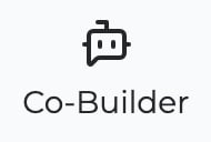 The Co-Builder button in the builder toolbar